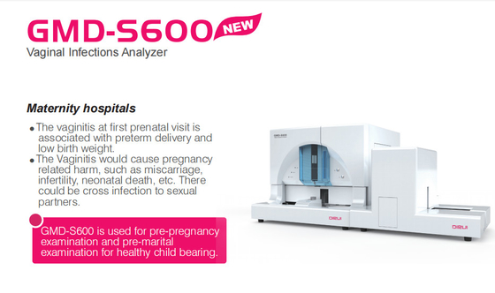 GMD-S600 الأجهزة الطبية لأمراض النساء CE جهاز تحليل الالتهابات المهبلية التلقائية