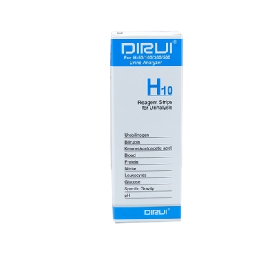 شرائط اختبار بروتين البول ISO13485 شرائط اختبار البول H10 Dirui لتحليل البول